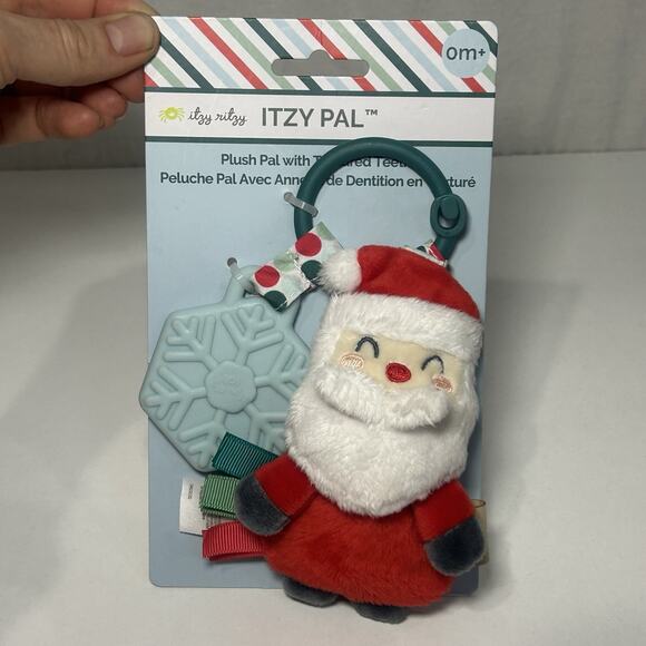 ITZY RITZY Christmas Santa ITZY Pal PLUSH Santa WITH SILICONE TEETHER TOY NWT - Picture 1 of 3